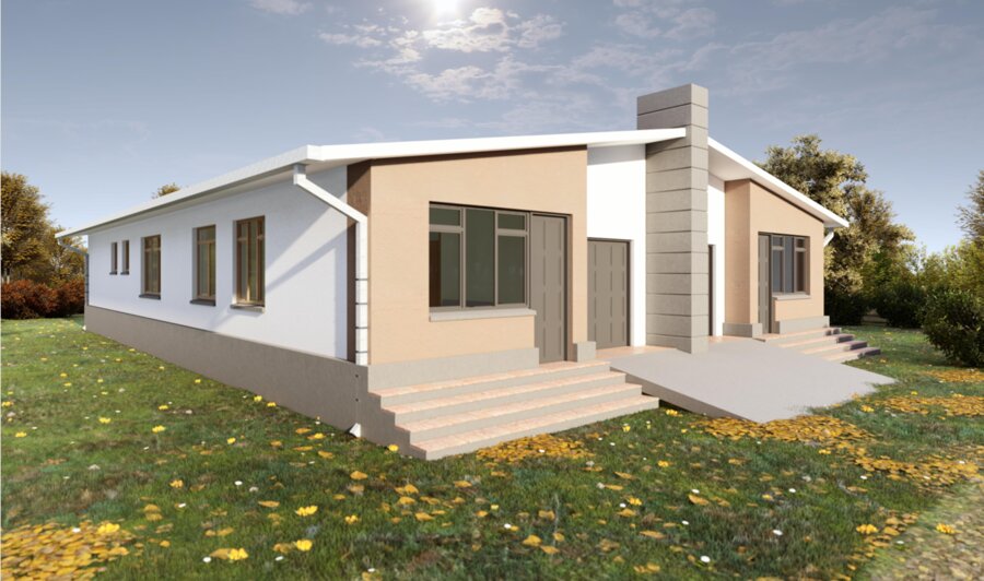 Farey Villa angled view